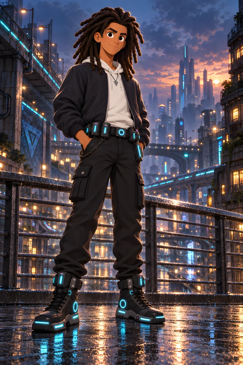 Ren in a cinematic Talos environment