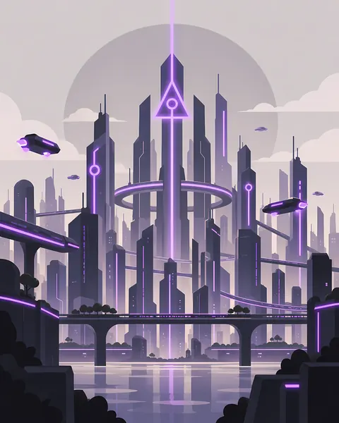 Automata concept study: Skyline triangle spire water