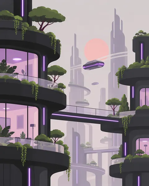 Automata concept study: Hanging gardens towers