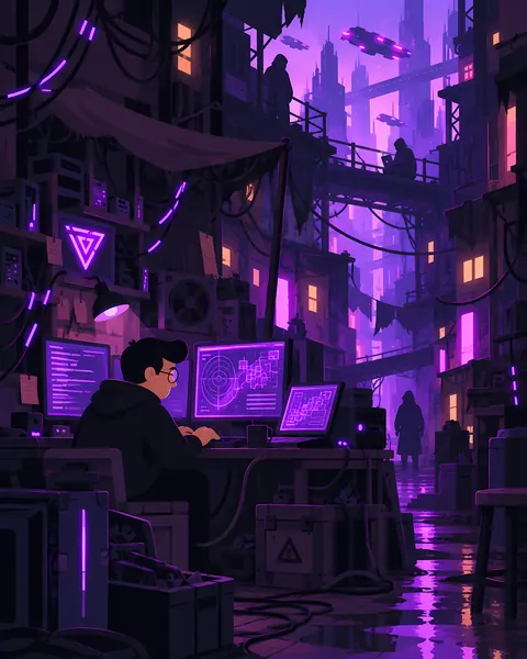 The slums concept study: Hacker den monitors