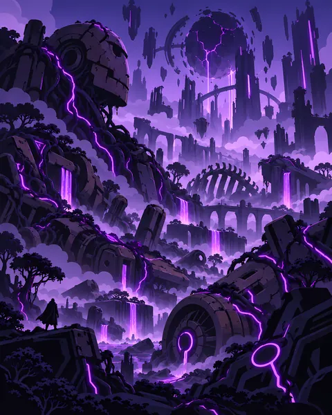 The Outer Nether concept study: Buried machine head ruins